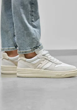witte hogan lage sneakers h630 allacciato