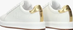 witte lauren ralph lauren lage sneakers ainsley low top lace