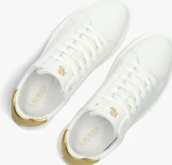 witte lauren ralph lauren lage sneakers ainsley low top lace