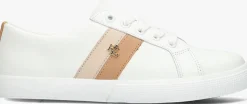 witte lauren ralph lauren lage sneakers janson ii low top lace