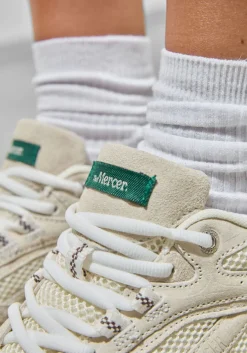 witte mercer amsterdam lage sneakers the re-run monchrome