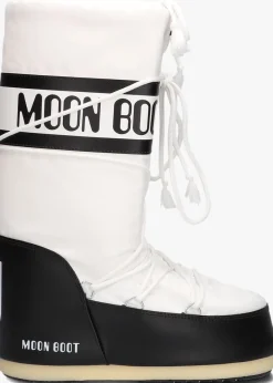 witte moon boot snowboots nylon veter snowboot