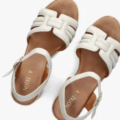 witte notre-v sandalen met hak as-2000