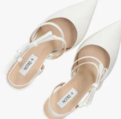 witte notre-v sandalen met hak 2722