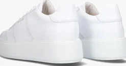 witte nubikk lage sneakers elise wing