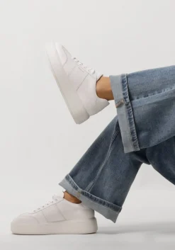 witte nubikk lage sneakers elise wing