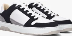 witte nubikk lage sneakers basket court heren