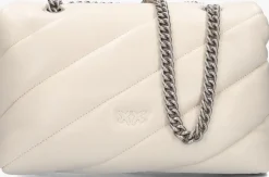 witte pinko schoudertas love puff classic