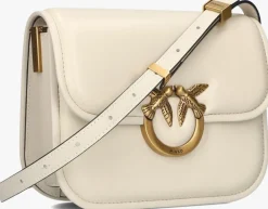 witte pinko schoudertas love box bag