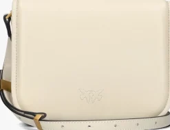 witte pinko schoudertas love box bag