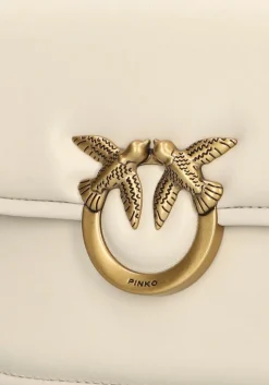 witte pinko schoudertas love box bag