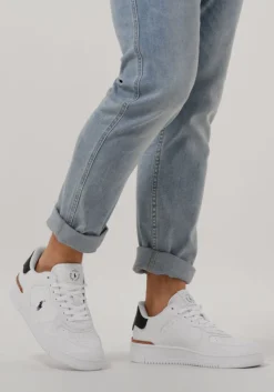 witte polo ralph lauren lage sneakers masters court low top