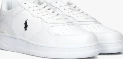 witte polo ralph lauren lage sneakers masters court low top