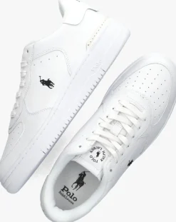 witte polo ralph lauren lage sneakers masters court low top