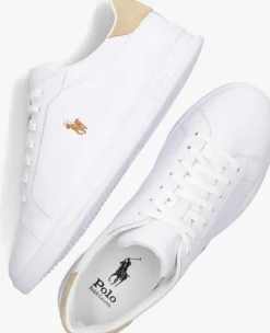witte polo ralph lauren lage sneakers hrt ct ii