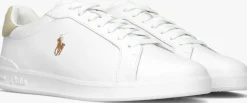 witte polo ralph lauren lage sneakers hrt court