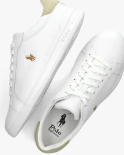 witte polo ralph lauren lage sneakers hrt court