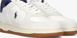witte polo ralph lauren lage sneakers master court