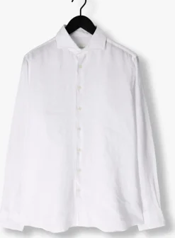 witte profuomo klassiek overhemd shirt x-cutaway linen