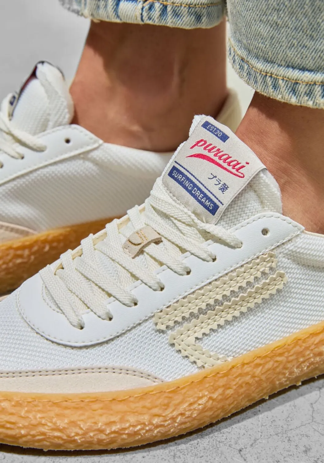 witte puraai lage sneakers 4.05 polly 1