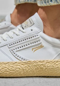 witte puraai lage sneakers 1.01 stud