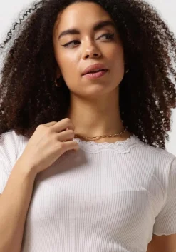 witte rosemunde t-shirt benita silk t-shirt w/ lace