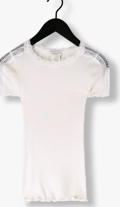 witte rosemunde t-shirt benita silk t-shirt w/ lace