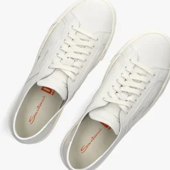 witte santoni lage sneakers dbs