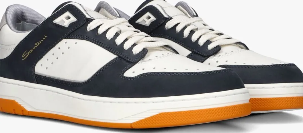 witte santoni lage sneakers 21865