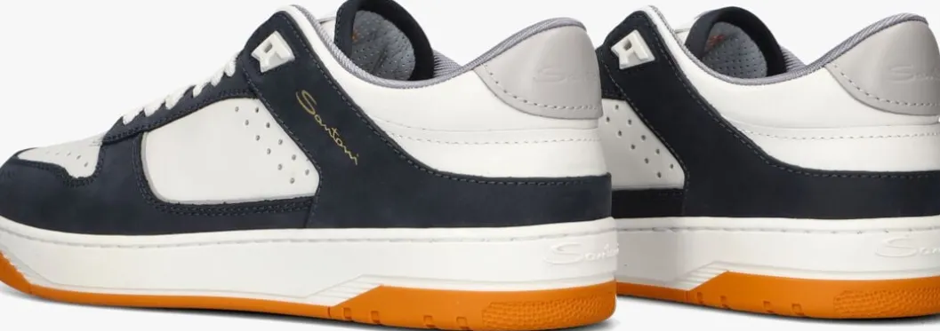 witte santoni lage sneakers 21865