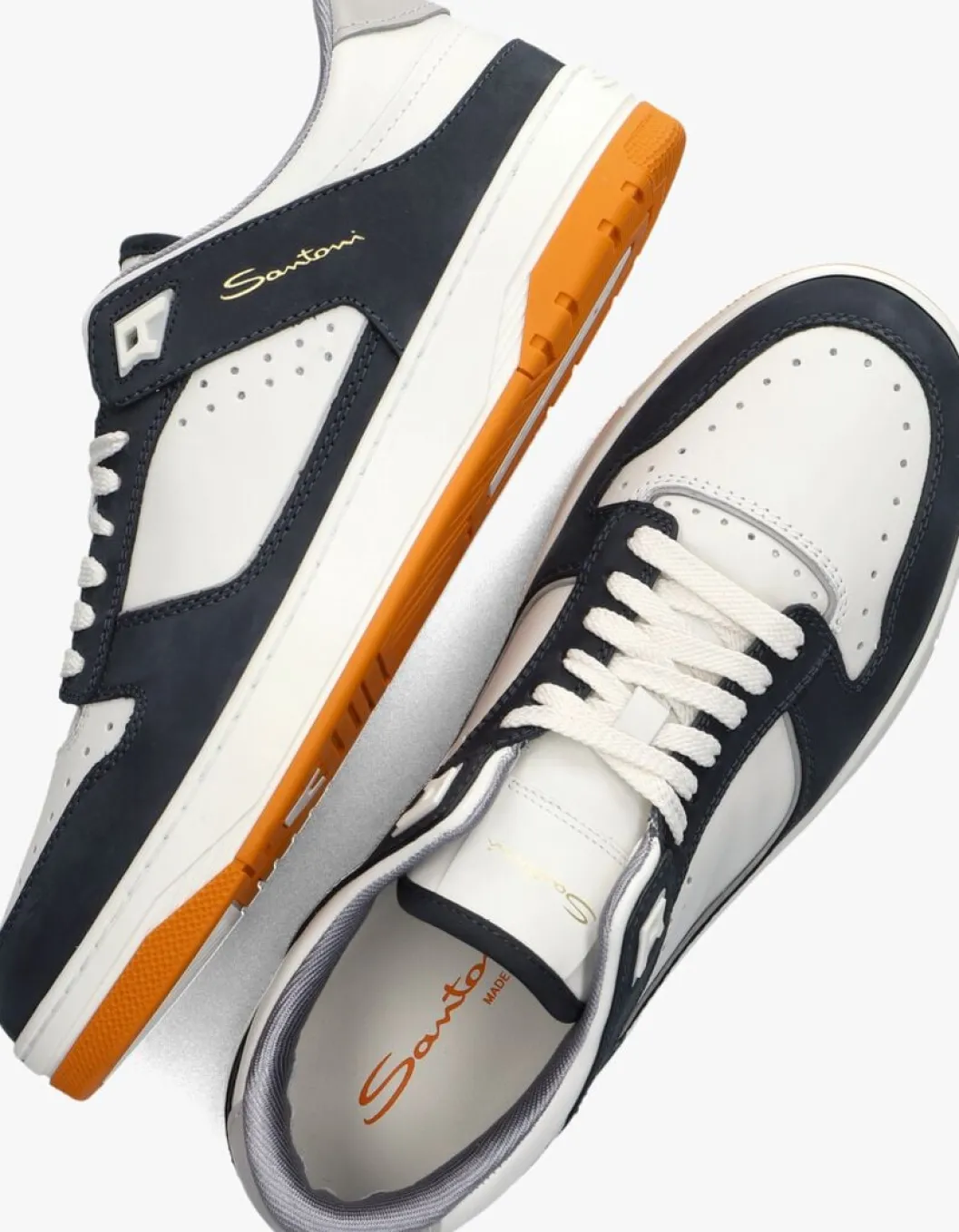 witte santoni lage sneakers 21865