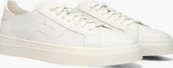 witte santoni lage sneakers 21967