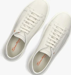 witte santoni sneakers biking