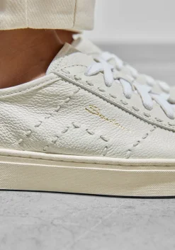 witte santoni sneakers dbs zoom