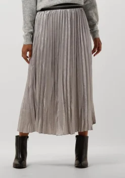 witte summum midirok pleated skirt lamee metallic