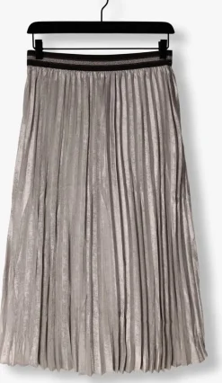 witte summum midirok pleated skirt lamee metallic