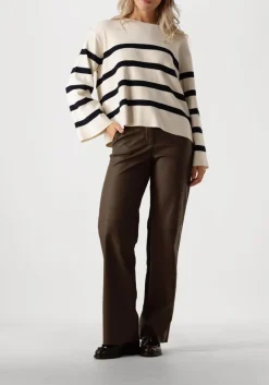 witte summum trui striped sweater soft viscose polyamide knit