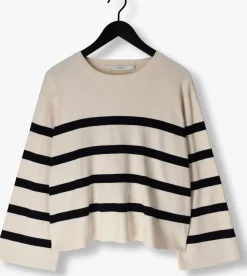 witte summum trui striped sweater soft viscose polyamide knit
