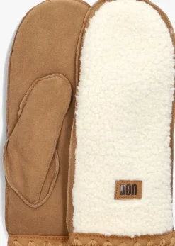witte ugg handschoenen uggfluff scalloped mitten