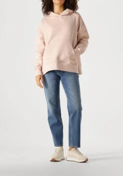 zand closed trui logo hoodie