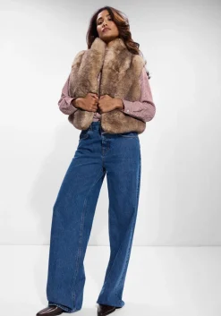 zand vanessa bruno faux fur jas marcello vest