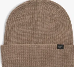 zand woolrich muts knitted ribbed beanie