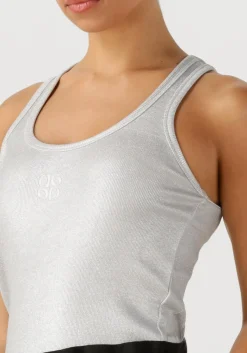 zilveren dante6 top zora metallic logo tanktop