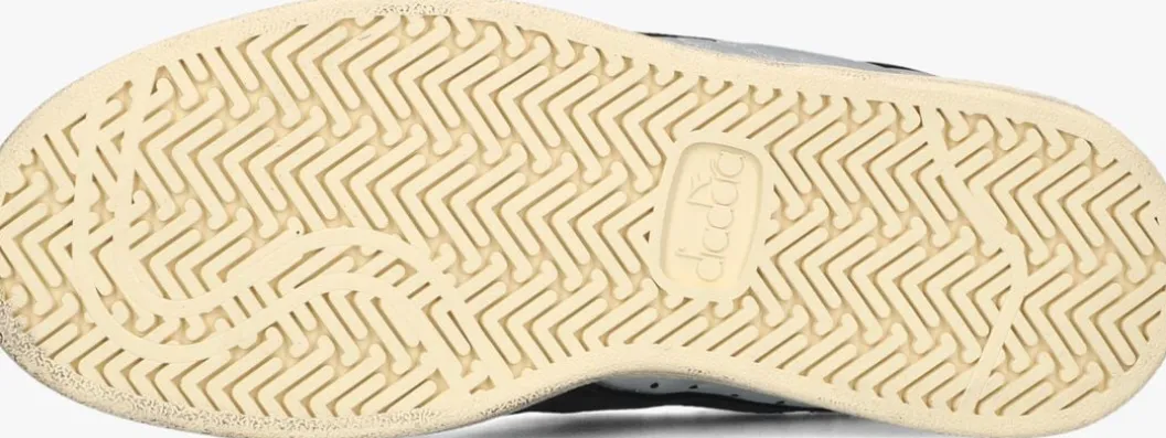 zilveren diadora heritage lage sneakers prestige metal used