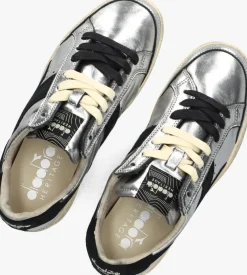 zilveren diadora heritage lage sneakers prestige metal used