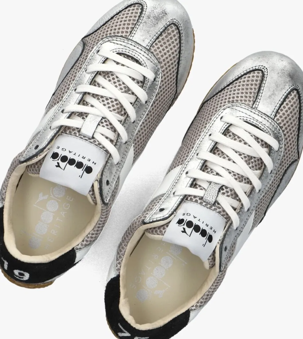 zilveren diadora heritage lage sneakers equipe urban sw