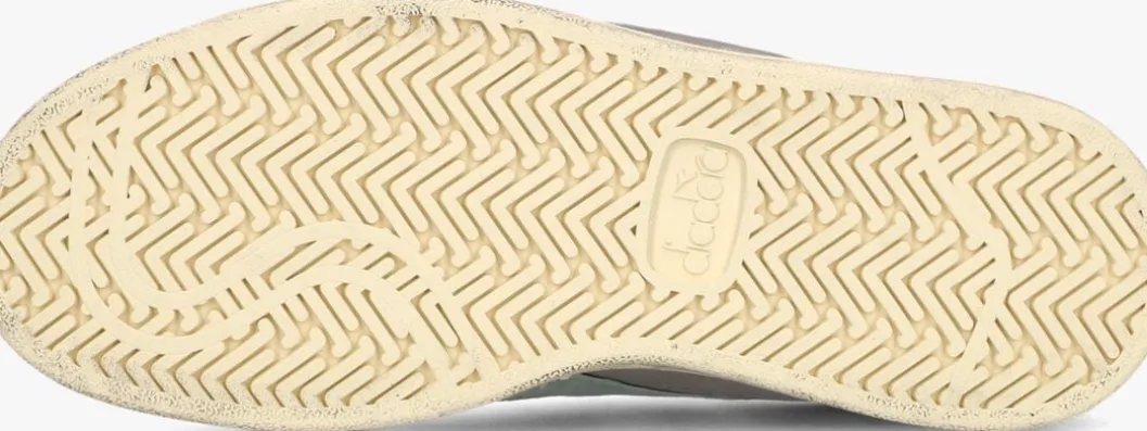 zilveren diadora heritage lage sneakers prestige metal used