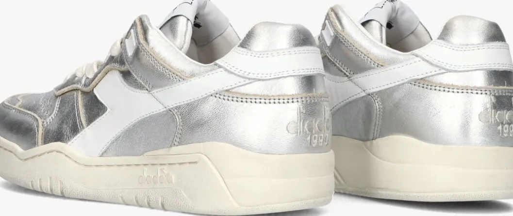 zilveren diadora heritage lage sneakers b.560 metal wn