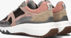 zilveren floris van bommel lage sneakers sfw-10111