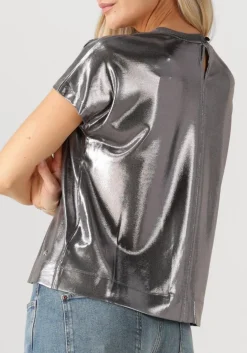 zilveren mos mosh top mmnivola o-neck metallic tee